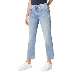 Joe's Jeans The Scout Raw-Edge Slim Boyfriend Jeans Size 31 Crop Pukka Blue $248
